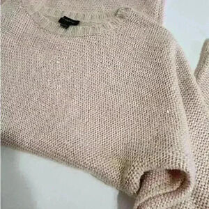 H by Halston sparkle light pink sweater